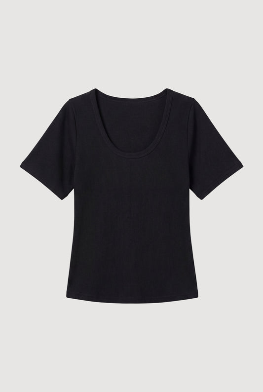 Renee Sculpted Scoop-Neck Tee