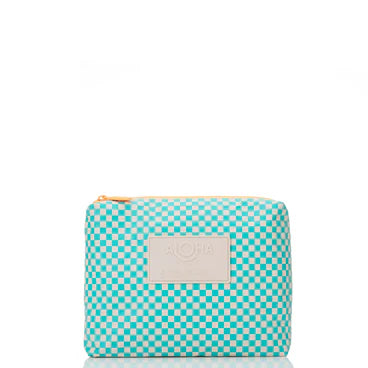 Tiny Check Small Blue Lagoon/Sandstone