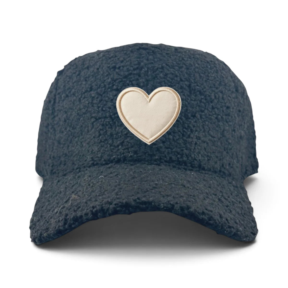 Teddy Heart Trucker Hat - Black