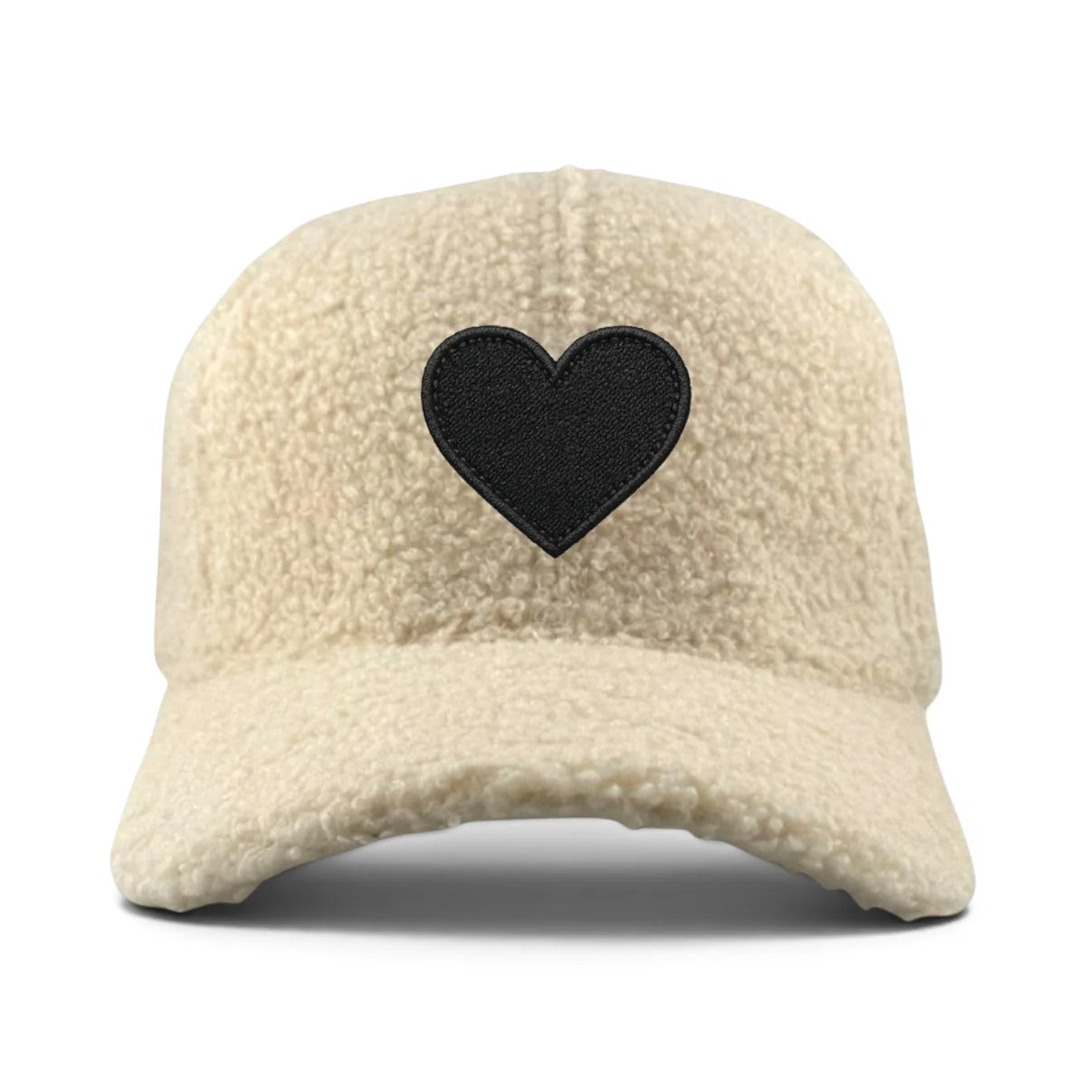 Teddy Heart Trucker Hat - Cream
