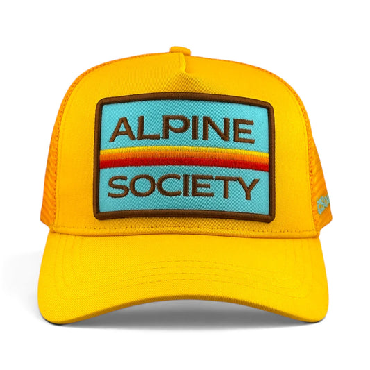 Alpine Society Trucker Hat - Yellow