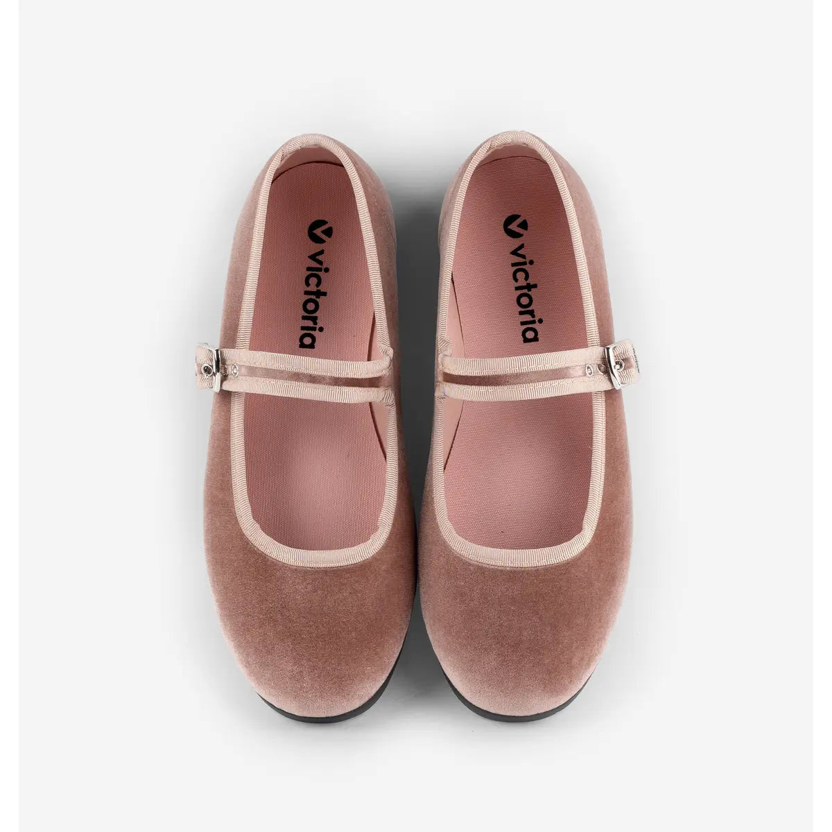 Gong-Fu Velvet Mary Jane Flats - Rosa