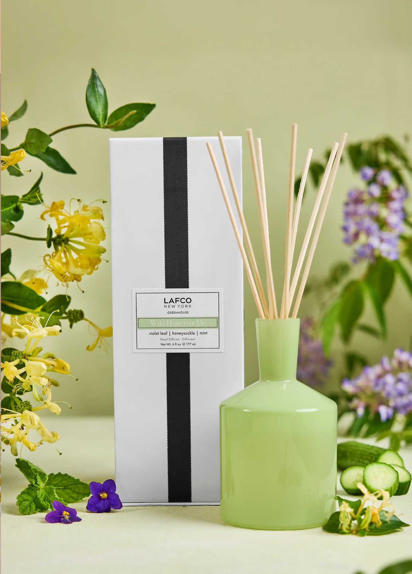 6oz Wild Honeysuckle Classic Diffuser - Greenhouse